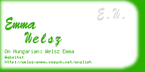 emma welsz business card